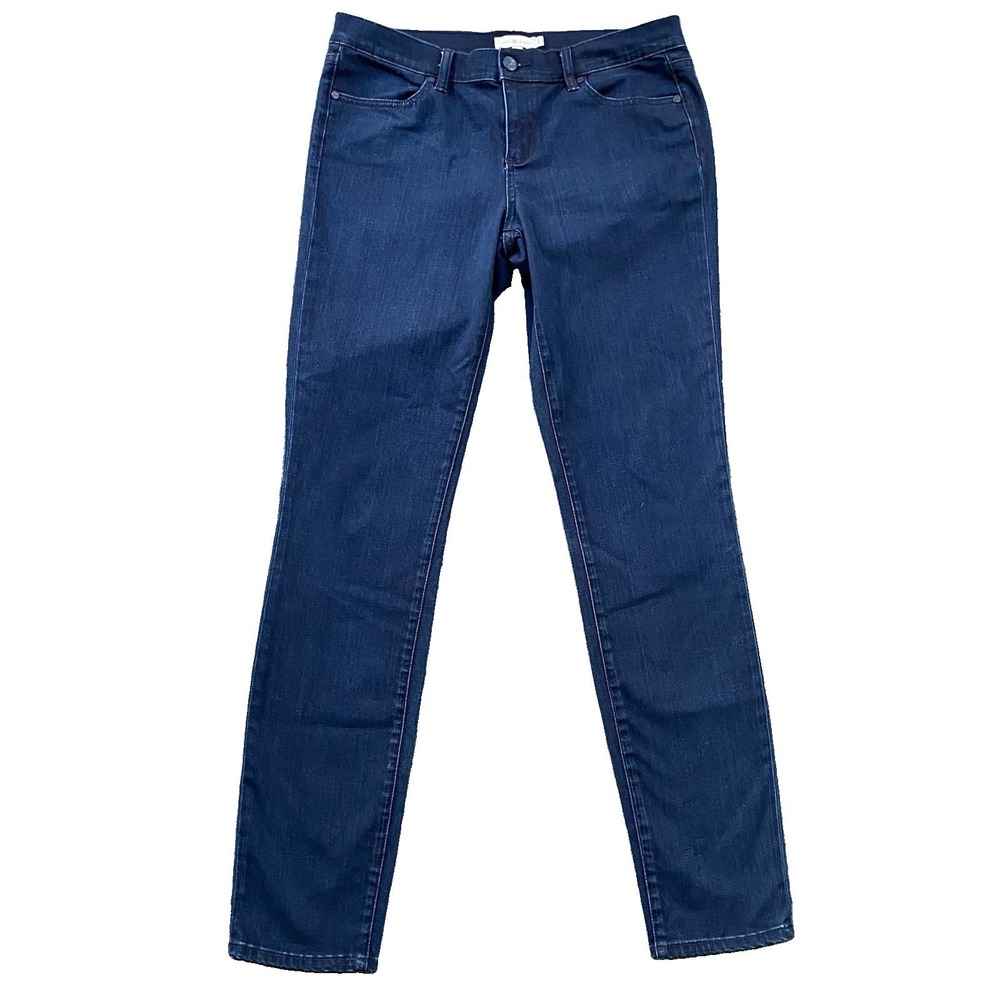 Tory Burch Jeans Skinny Jeggings Size 31 Blue Denim High Rise Logo Minimalist